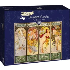Bluebird Puzzle: Alfons Mucha - Four Seasons, 1900 (1000)