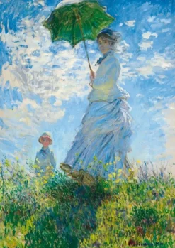Bluebird Puzzle: Claude Monet - Woman with a Parasol, Madame Monet and Her Son (1000)