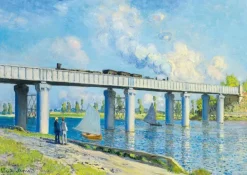 Bluebird Puzzle: Claude Monet - Railway Bridge at Argenteuil, 1873 (1000)