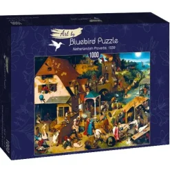 Bluebird Puzzle: Pieter Bruegel the Elder - Netherlandish Proverbs, 1559 (1000)