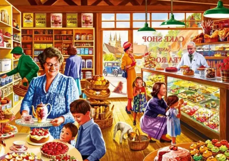 Bluebird Puzzle: Steve Crisp - Nostalgic Cake Shop (1000)