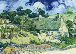 Bluebird Puzzle: Vincent Van Gogh - Thatched Cottages at Cordeville, 1890 (1000)