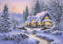 Bluebird Puzzle: Winter's Blanket Wouldbie Cottage (500)