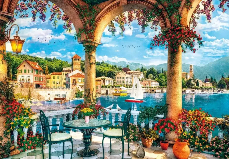 Clementoni: Dominic Davison - Balcony View of Lake Como (1000)