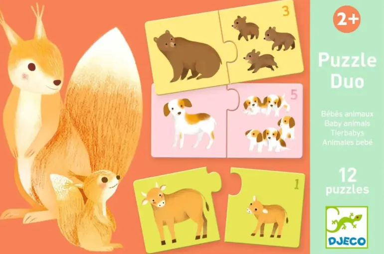 Djeco: Puzzle Duo - Baby Animals (24)