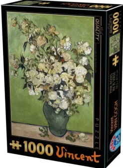 D-Toys: Vincent Van Gogh - Pink Roses in a Vase (1000)
