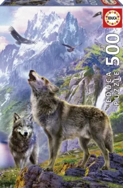 Educa: Jan Patrik Krasny - Wolves In the Rocks (500)