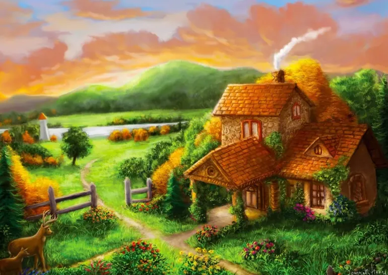 Enjoy: Cottage at Dusk (1000)