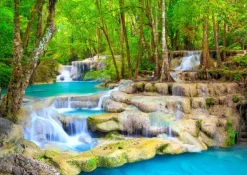 Enjoy: Turquoise Waterfall, Thailand (1000)