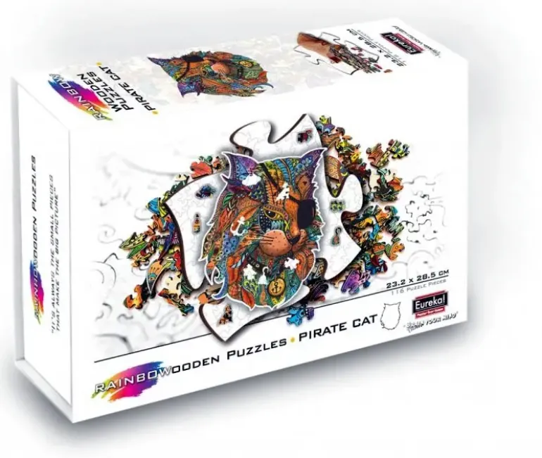 Eureka: Rainbow Wooden Puzzles, Pirate Cat (116)