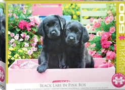 EuroGraphics: Large Pieces - Black Labs in Pink Box (500)