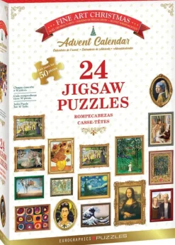 EuroGraphics: Pusselkalender - Fine Art Christmas (24x50)
