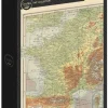 Grafika: Larousse - Map of Physical France, 1925 (1000)