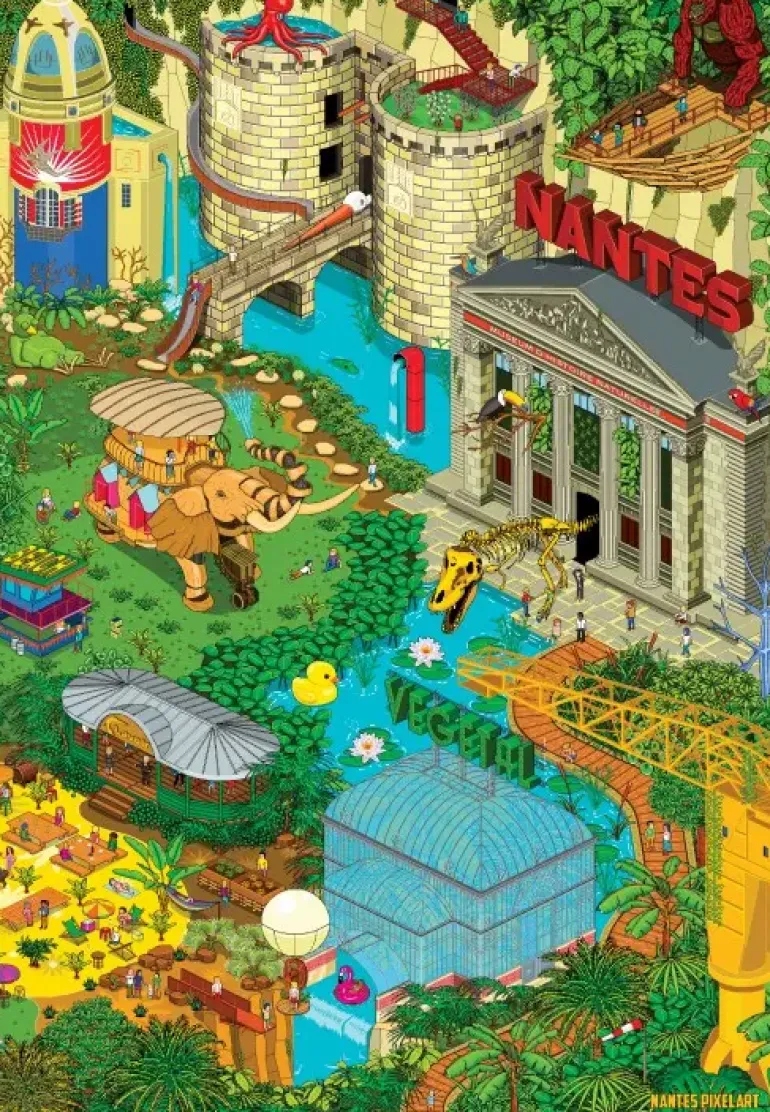 Grafika: Nantes - Green 2 (1000)