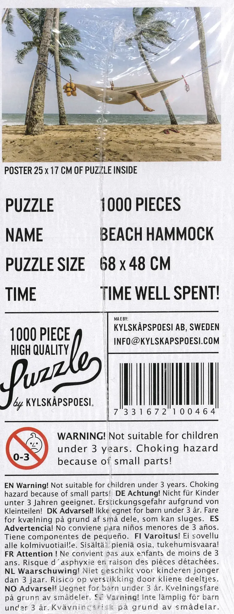 Kylskåpspoesi: Beach Hammock (1000)