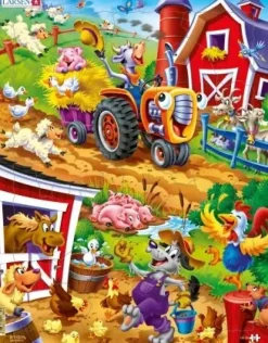 Larsen: Rampussel - Bondgård med Ko som Kör Traktor (22)