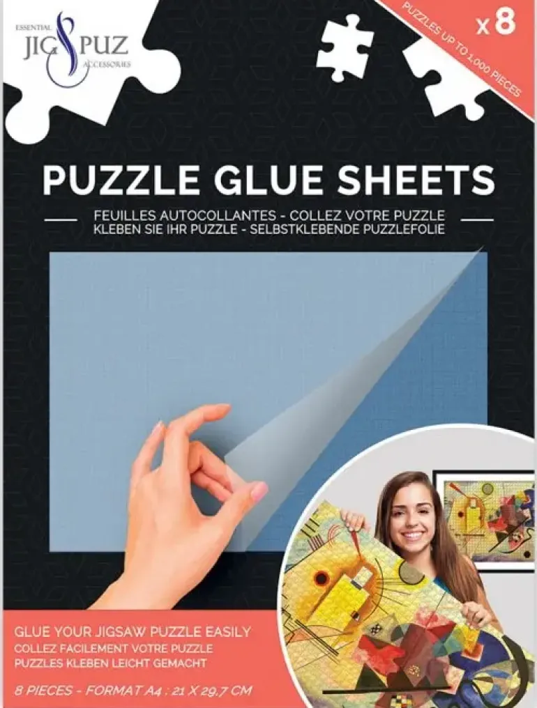 Puzzle Glue Sheets - Limark (8 st A4 för 1000 bitar) - Jig&Puz