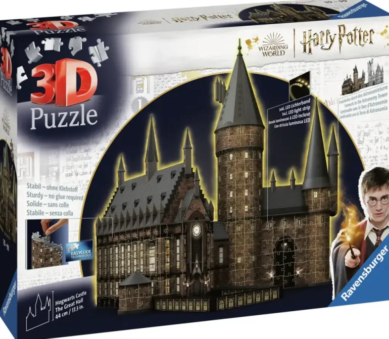 Ravensburger: 3D - Harry Potter, Hogwarts Castle - The Great Hall, Night Edition (643)
