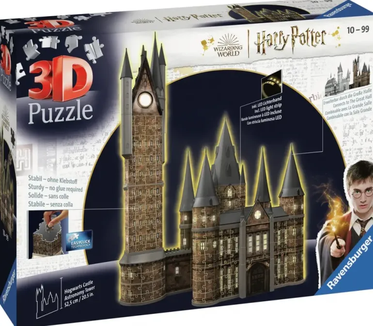 Ravensburger: 3D - Harry Potter, Hogwarts Castle - Astronomy Tower, Night Edition (626)
