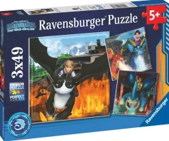 Ravensburger: Dragons - The Nine Realms, Tomas, Jun och D'Angelo (3 x 49)