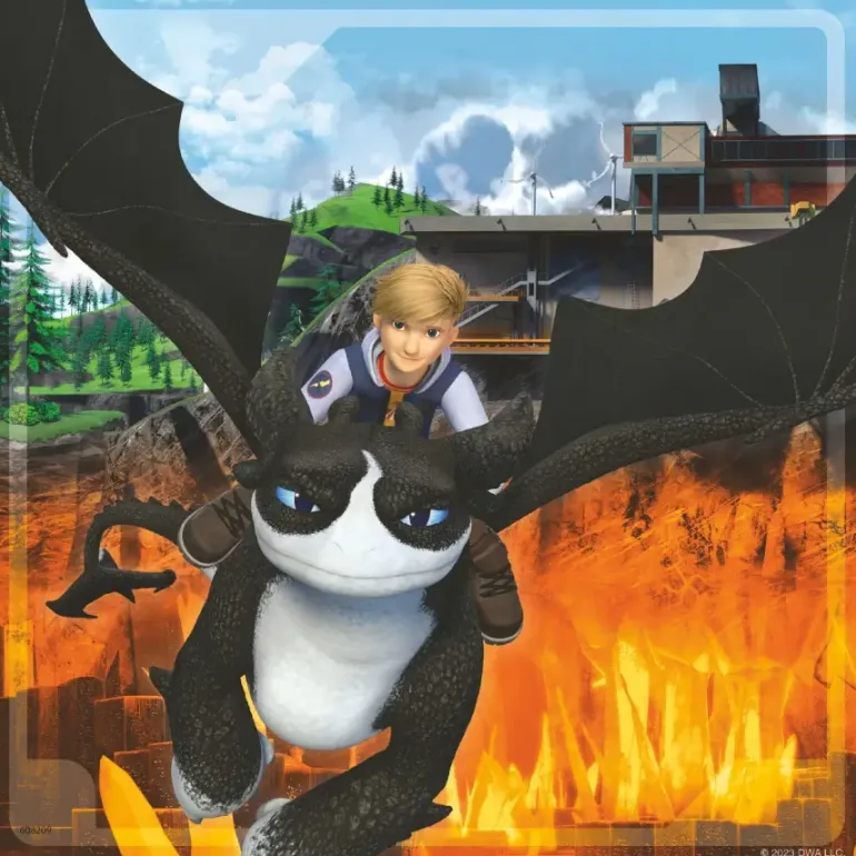 Ravensburger: Dragons - The Nine Realms, Tomas, Jun och D'Angelo (3 x 49)