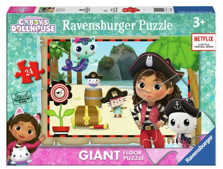 Ravensburger: Golvpussel - Gabbys Dollhouse, Gabbys Pirate Adventures! (24)