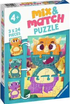 Ravensburger: Mix & Match - Cute Dinos (3 x 24)