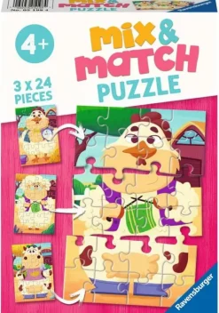 Ravensburger: Mix & Match - My Farm Friends (3 x 24)
