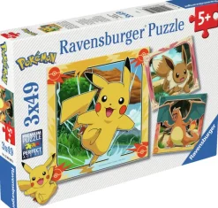 Ravensburger: Pokemon - Pikachu, Charizard and Eevee! (3 x 49)