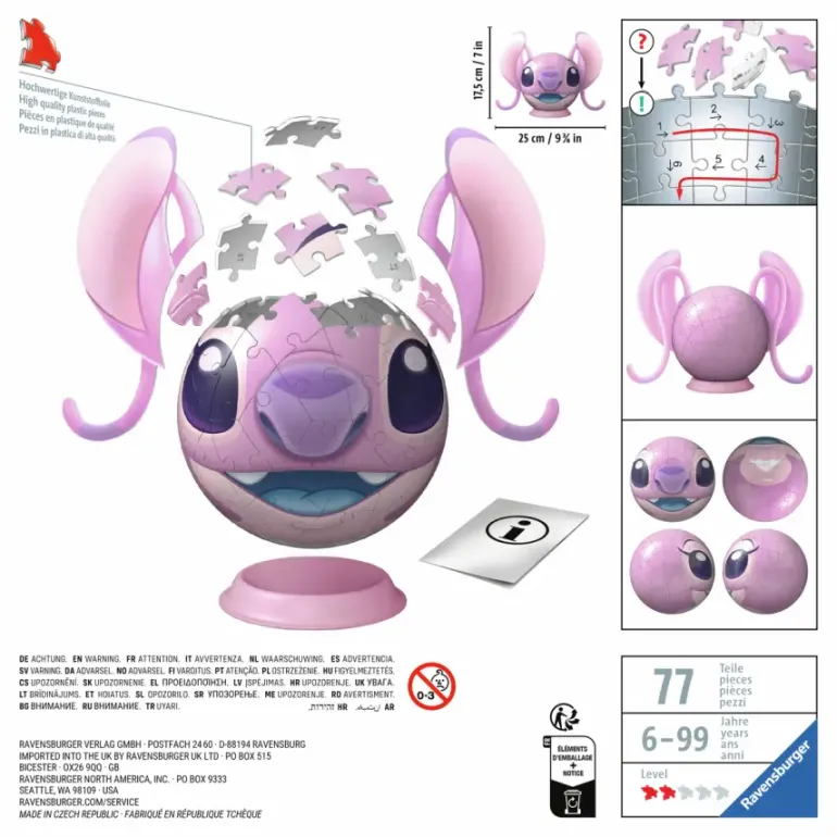 Ravensburger: Puzzle Ball - Stitch, Angel with Ears (77)