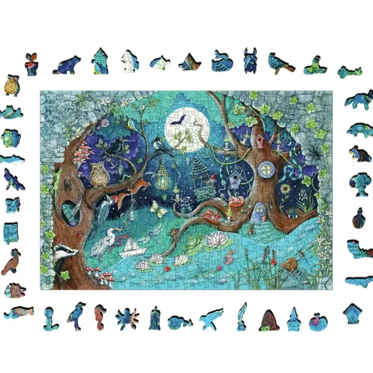 Ravensburger: Wooden Träpussel - Fantasy Forest (500)