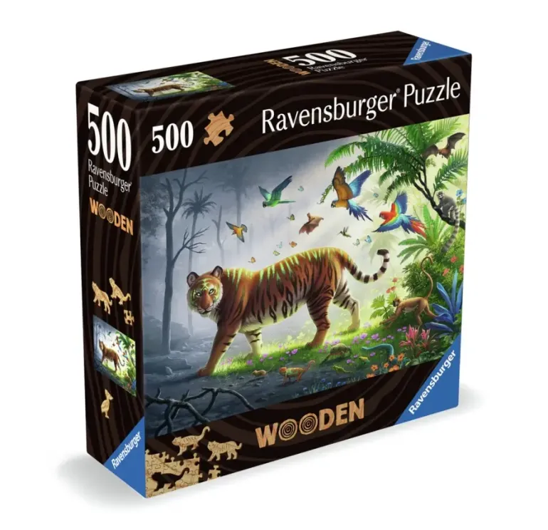 Ravensburger: Wooden Träpussel - Jungle Tiger (500)