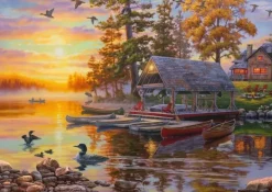 Schmidt: Darrell Bush - Boathouse With Canoes (1000)