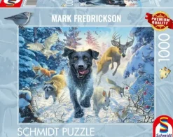 Schmidt: Mark Fredrickson - A Black Labrador in the Snow (1000)