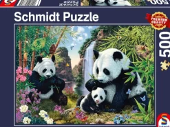 Schmidt: Panda Family at the Waterfall (500)