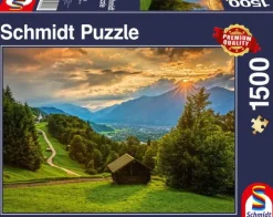 Schmidt: Sunset over the Mountain Village of Wamberg (1500)