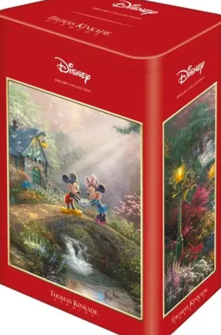 Schmidt: Thomas Kinkade Studios - Disney, Mickey and Minnie Sweetheart Bridge (500)