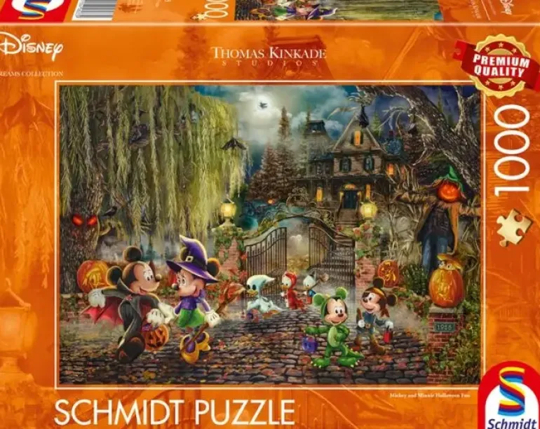 Schmidt: Thomas Kinkade Studios - Disney, Mickey and Minnie Halloween Fun (1000)