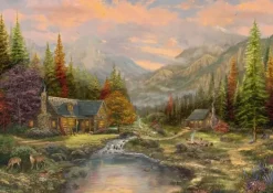 Schmidt: Wooden Träpussel - Thomas Kinkade Studios, Sierra Paradise (1000)