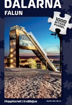 Svenskapussel: Dalarna - Falun, Hopptornet i Kvällsljus (1000)