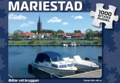 Svenskapussel: Mariestad - Båtar vid Bryggan (1000)
