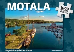 Svenskapussel: Motala - Segelbåtar på Göta Kanal (1000)