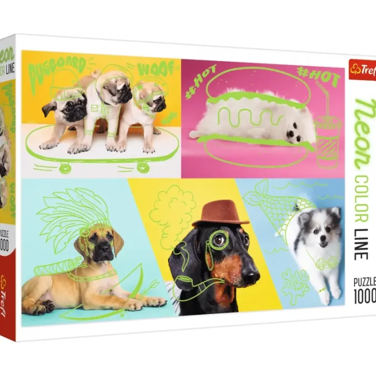 Trefl: Neon Color Line - Far out Dogs (1000)