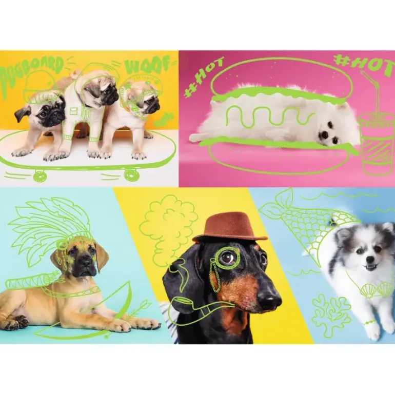 Trefl: Neon Color Line - Far out Dogs (1000)