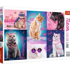 Trefl: Neon Color Line - Super Cats (1000)