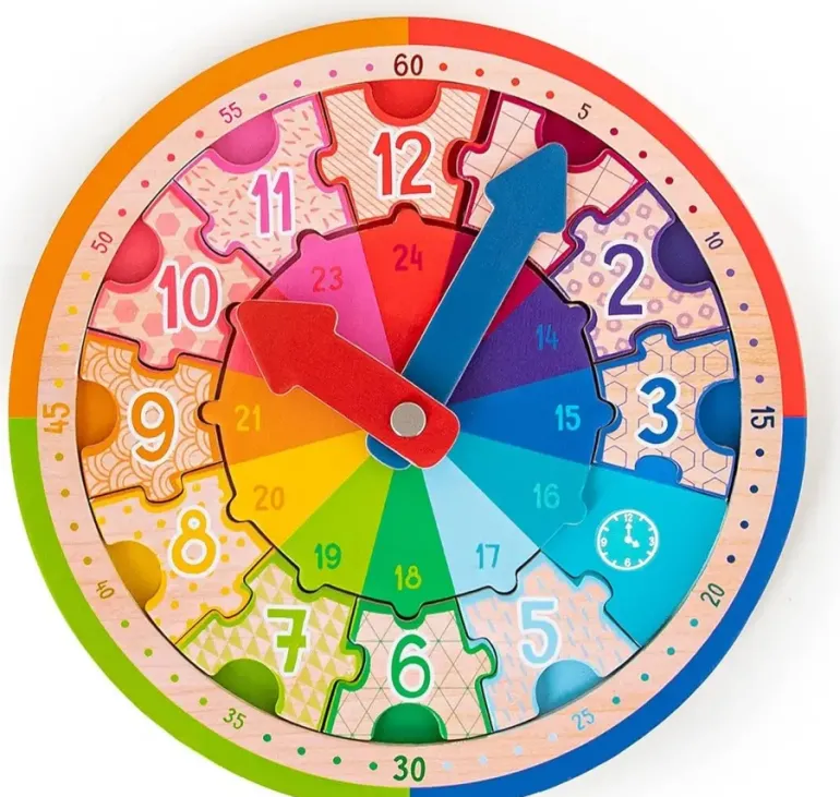 Trendhaus: ABC Champions - Learning Clock Wooden Puzzle