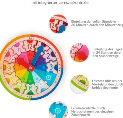 Trendhaus: ABC Champions - Learning Clock Wooden Puzzle