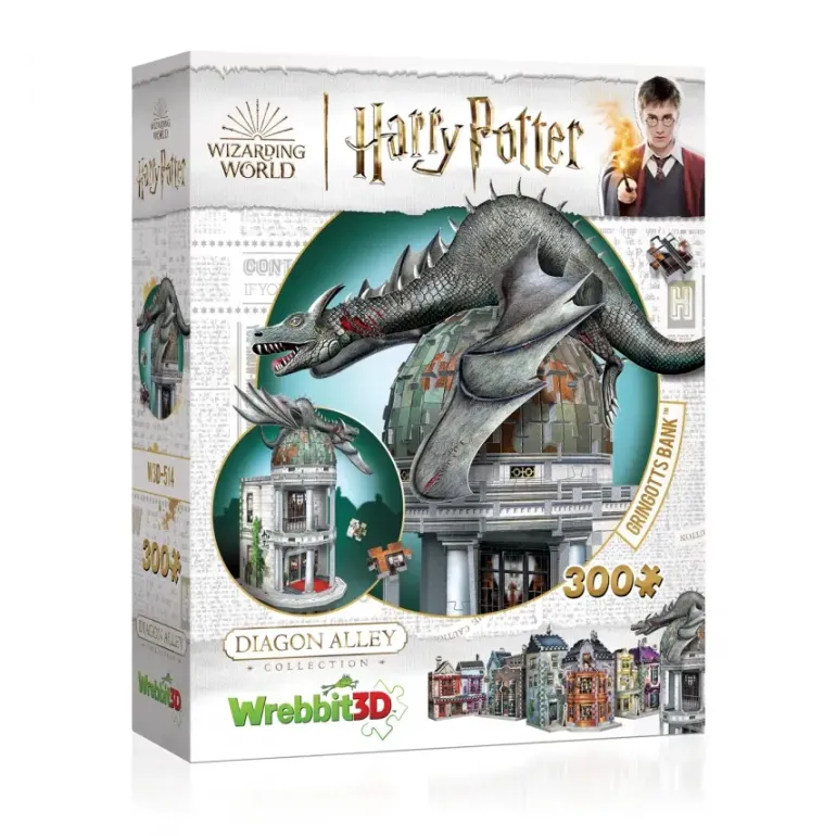 Wrebbit: 3D - Harry Potter, Diagon Alley - Gringotts Bank (300)